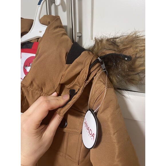 Canada Weather Gear Boys Snap-Up Full-Zip Parka Jacket Brown 5/6 Years NWT - Picture 5 of 11